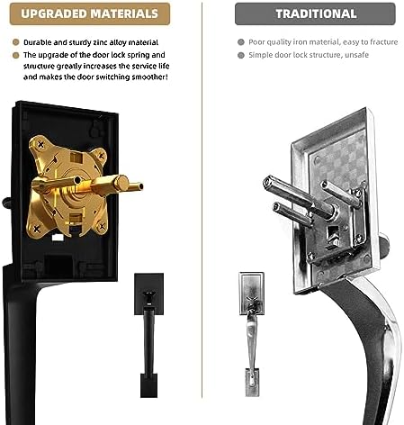 Azdele Front Door Handle and Deadbolt Set Front Door Lock Set