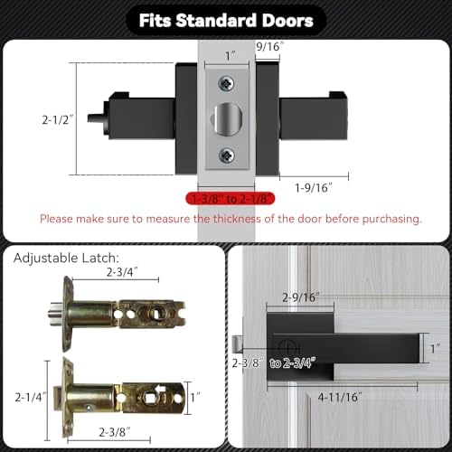AceMining Privacy Keyless Door Handle Lever Set
