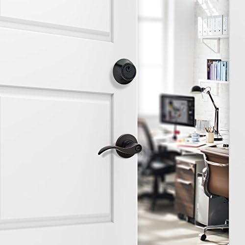 Versatile Door Handle Set - Reversible LeftRight Oil Rubbed Bronze Compact Design