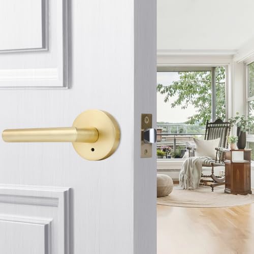 GoldenWarm 4-Piece Gold Door Handles