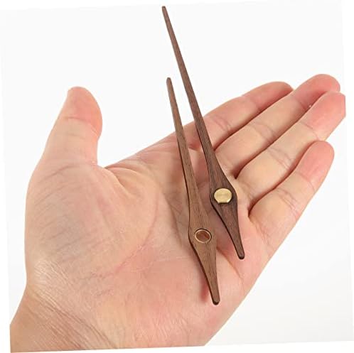 Sturdy DIY Wall Clock Parts 5 Set Walnut Wood and Copper Clock Mechanisms
