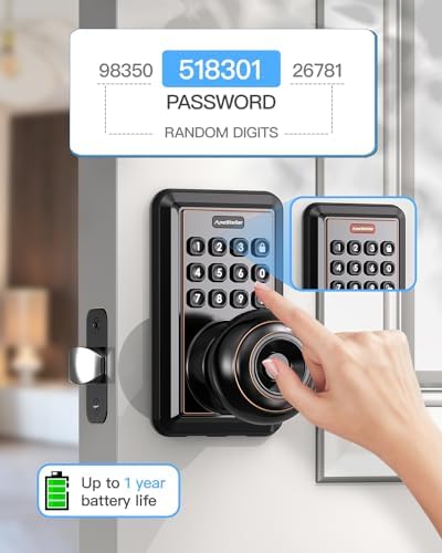 Keyless Door Knob with Keypad Secure and Easy to Install