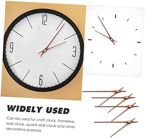 Sturdy DIY Wall Clock Parts 5 Set Walnut Wood and Copper Clock Mechanisms
