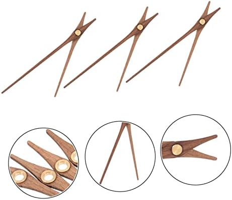 Sturdy DIY Wall Clock Parts 5 Set Walnut Wood and Copper Clock Mechanisms