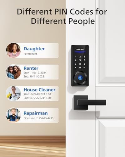 Smart Door Lock with Keyless Entry Fingerprint Unlock