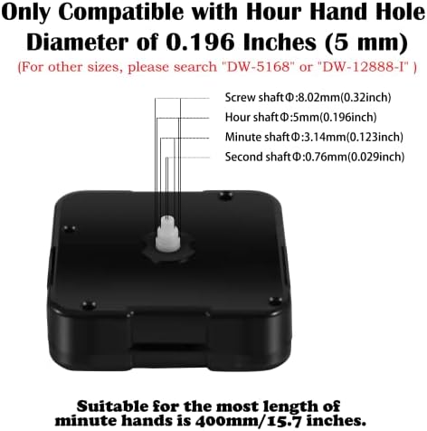 12888 Super Silent Sweep Clock Mechanism Replacement