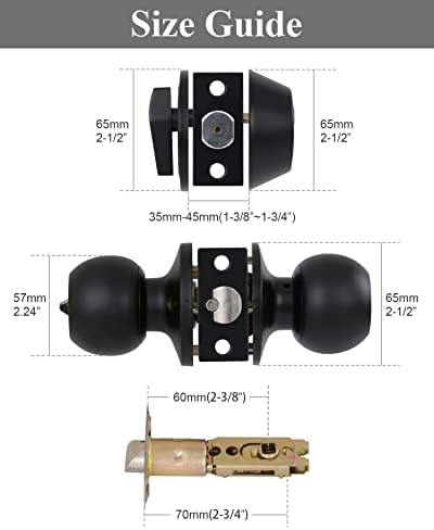 Lanwandeng 4-Set Entry Knobs Deadbolt