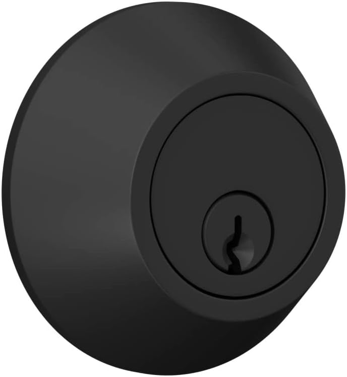 Versatile Deadbolt with Matte Black Finish