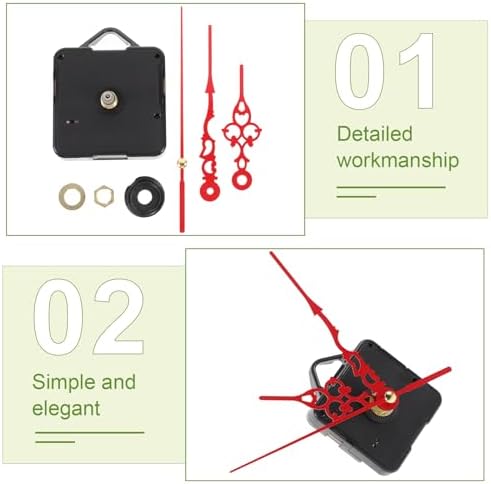 Uonlytech Red DIY Wind-Up Clock Personalize Your Style