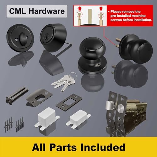 CML Hardware Deadbolt Door Lock and Passage Knob Set