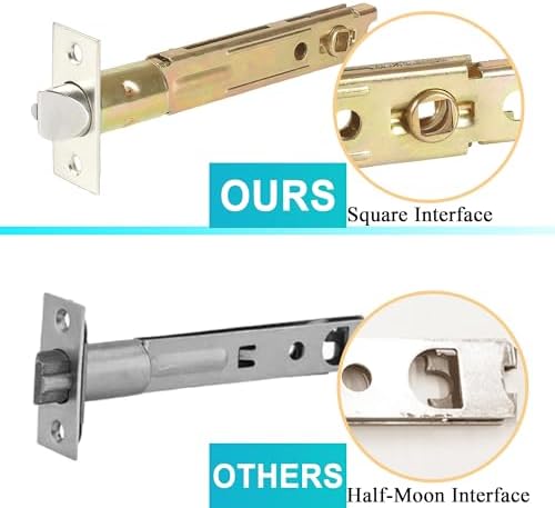 5 Backset Entry Door Latch with Satin Nickel Finish