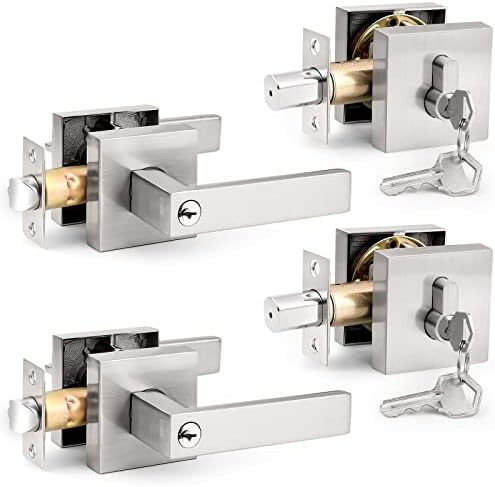 High-Quality Double Cylinder Deadbolt Set with Reversible Levers for Home Office
