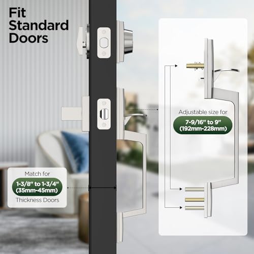 Secure Front Door Entry Set with SATIN NICKEL finish