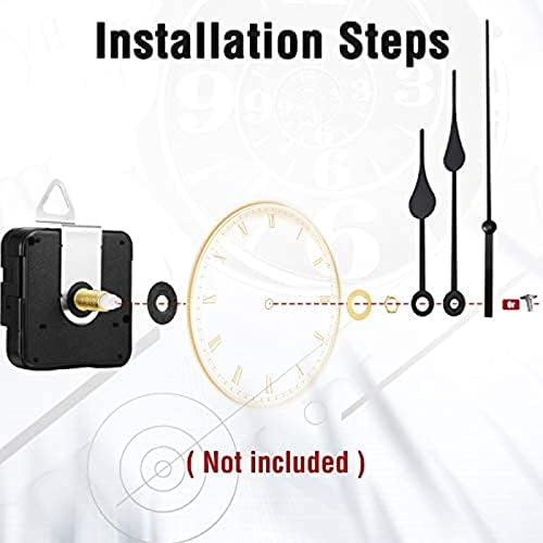 Clock Mechanism Repair Kit for DIY Repair with 5 Unique Hands