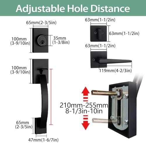 NEWBANG Matte Black Door Lever Handle Set