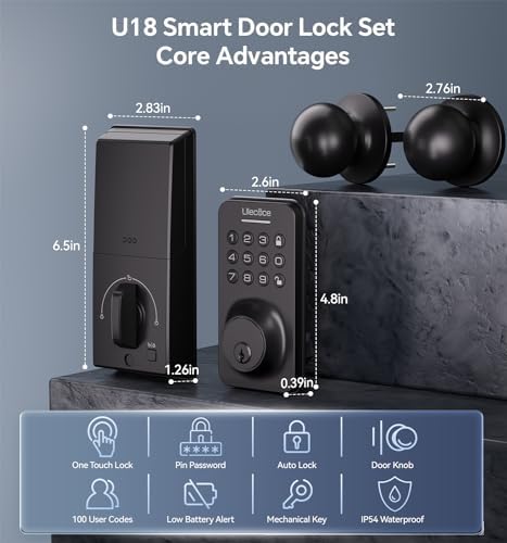 Ulecoce Smart Entry Door Lock Set