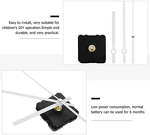 Non-Ticking Clock Movement Kit for DIY Repair - Black
