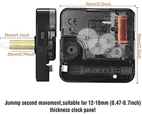 Clock Mechanism Repair Kit for DIY Repair with 5 Unique Hands