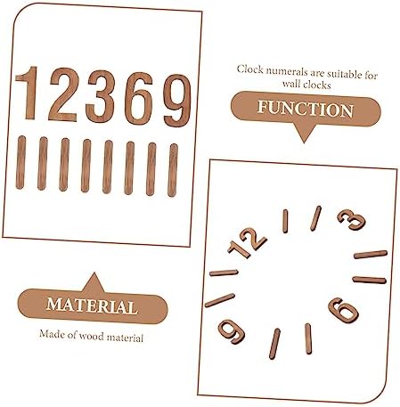 EXCEART Roman Numeral Digital Wall Clock DIY Wood Panel with Glue Included