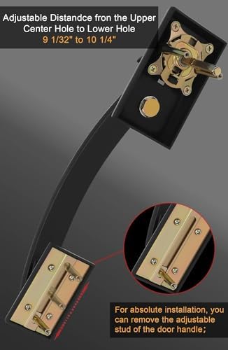 Golden Warm Oil Rubbed Bronze Front Door Handle Set