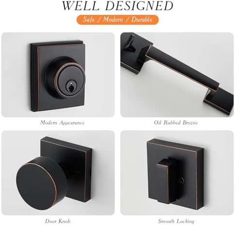 Oil-Rubbed-Bronze Front Door Handle