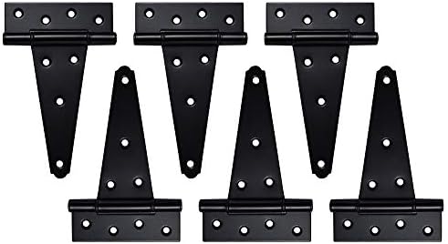 Sankins 6-Inch T-Strap Hinges Heavy Duty for sheds yards barns
