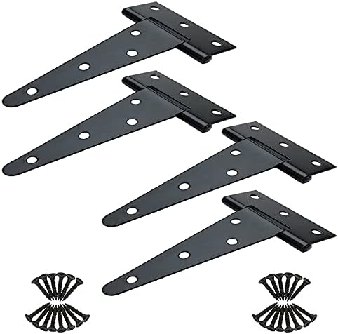 8-inch Rust-Resistant T-Strap Hinges for Garden Shed Doors