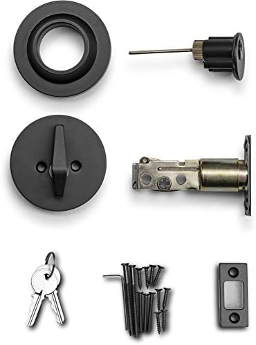 Berlin Modish Modern Front Door Lock Secure Keyed Entry Iron Black Finish