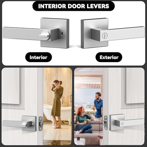 Exterior Interior Door Handle Lever Set