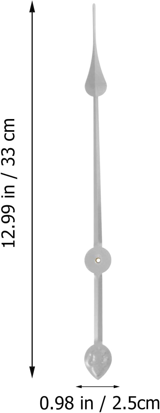 Yardwe Replacement Clock Hands Aluminum Silver 97mm Perfect for DIY Clock Repair