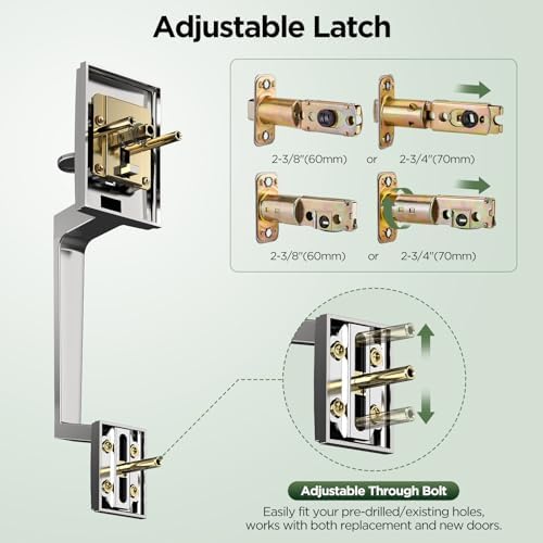 Secure Front Door Entry Set with SATIN NICKEL finish
