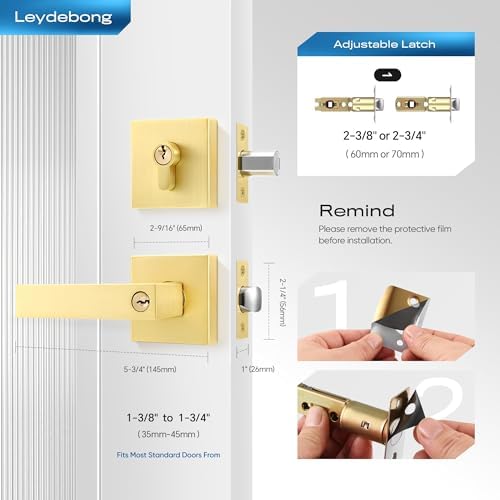 High-Quality Door Handle and Deadbolt Set for Home Office Use