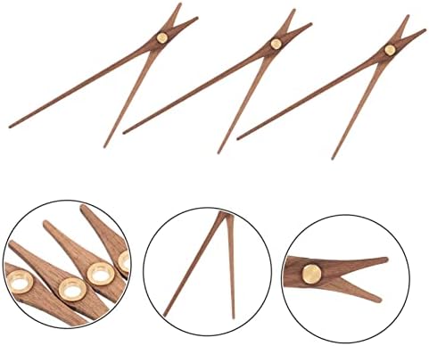5-Piece Black Walnut Brass Clock Hands Kit for DIY Clocks