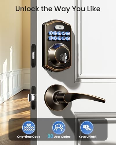 Veise Keyless Entry Door Lock with Oil Rubbed Bronze