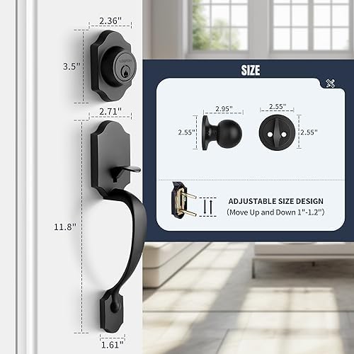 Curved Door Handle Set with Strength and Style United States
