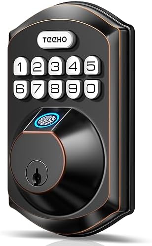 Quick-Install Fingerprint Door Lock - Oil-Rubbed Bronze
