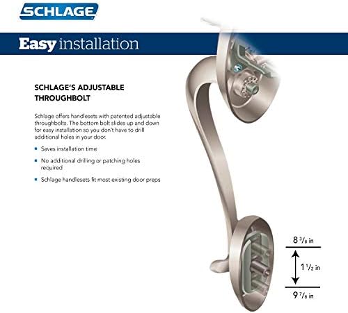 SCHLAGE FE285 619 Acc CAM LH Lower Half Handleset Satin Nickel Home Hardware