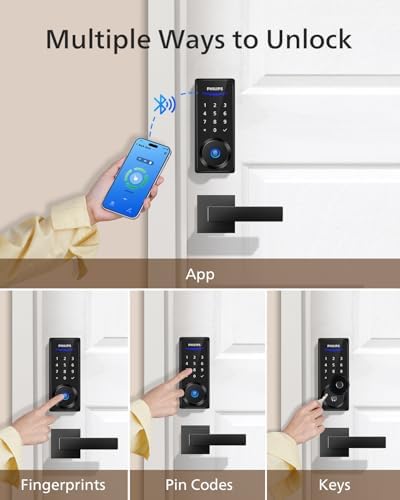 Smart Door Lock with Keyless Entry Fingerprint Unlock