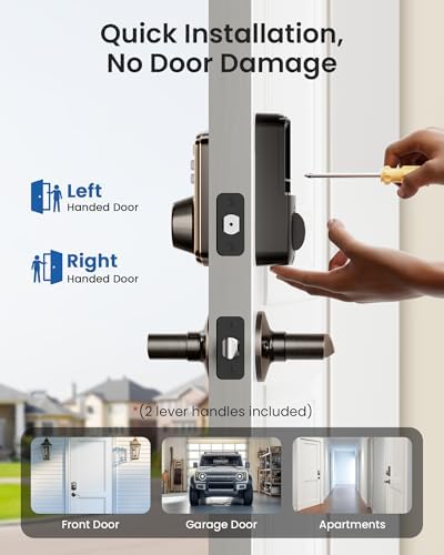 Veise Keyless Entry Door Lock with Oil Rubbed Bronze