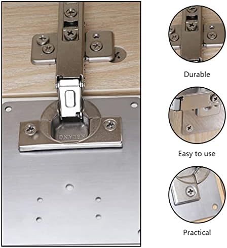 DOITOOL Black Door Hinges 4pcs Flat Brackets Stainless Steel