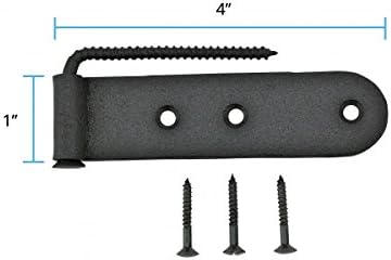 Renovators Supply 6-Piece Black Wrought Iron Gate Hinges