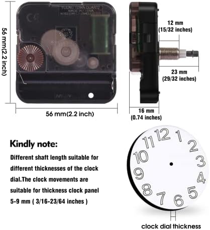 DEEWISH Replacement Clock Movement