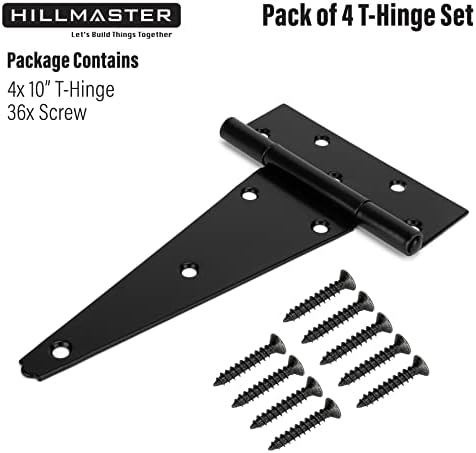 Strong Rust-Resistant T-Strap Hinges for sheds and Barn Doors