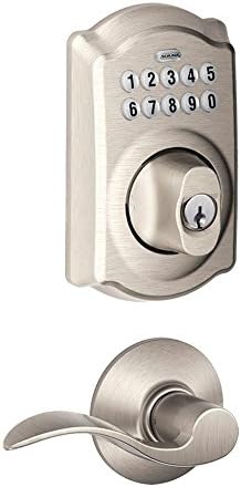 SCHLAGE FBE365 Door Keypad with Accent Passage Lever SATIN Nickel