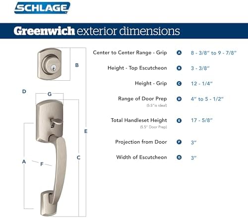 Schlag Front Entry Door Handle Set
