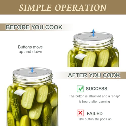 200PCS Canning Lids Leak-Proof Dishwasher-Ready Perfect for Food Preservation