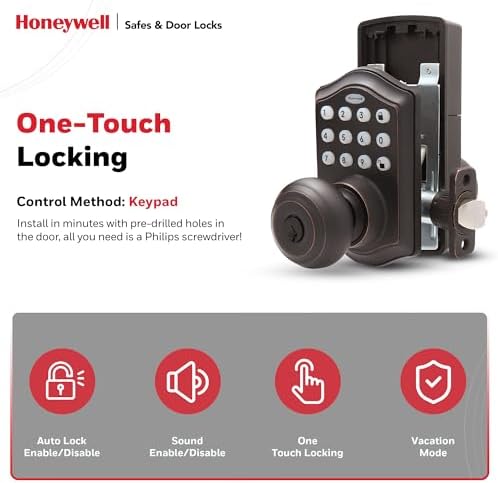 Honeywell Keypad Door Lock Oil Rubbed Bronze
