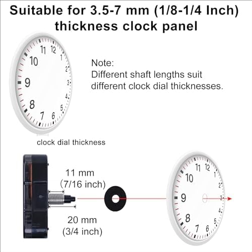 EMOON Precision Clock Kit Compact Mechanism 3-Piece Set DIY Repair