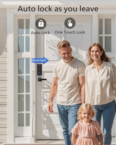 Smart Door Lock with Keyless Entry Fingerprint Unlock