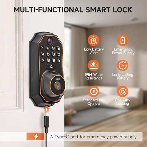 YHV Smart Door Lock with Fingerprint Wi-Fi Door Unlock System